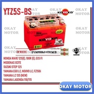 KOYOKO GEL YTZ5L YTZ5 YTZ5S BATTERY EX5 LC135 NEW BATERI SRL115 AVANTIZ WAVE125 Y15ZR YUASA WAVE DAS