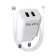 OKAWA HC-14/i ปลั๊กขากลม+สาย iOS มอก. 