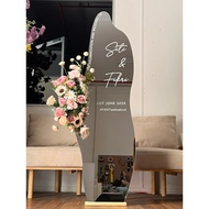 Irregular full body mirror welcome board