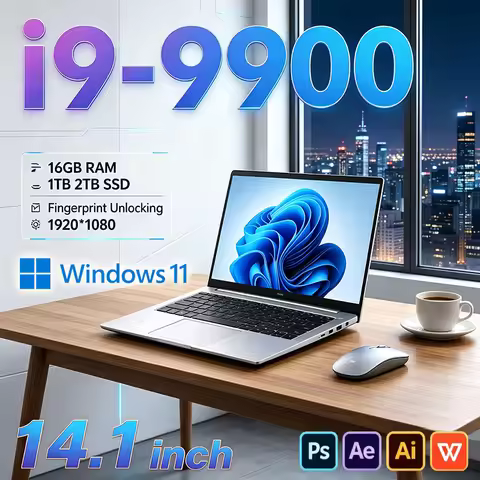 New Ultra Slim Laptop 14.1" Laptop Intel Core i9-9900 16GB 1TB Gaming Computer PC Windows11 Gamer Of