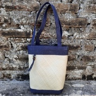 Simple pandan tote bag, women's jeans bag