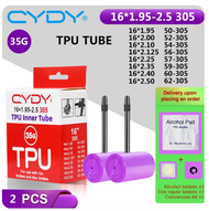 CYDY TPU Bike Inner Tube Camera 16 ”305 16x1.95 2.0 2.125 2.25 2.35 2.4 2.5 Inch Valve 45mm BMX Bicy