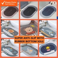 Super Absorbent Diatomite Bath Mat | Non-Slip Toilet Carpet | Fast-Drying Floor Mat | Alas Kaki Bili