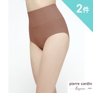 【PierreCardin皮爾卡登】(2件組) 可可色透氣無痕高腰女三角修飾內褲511-101