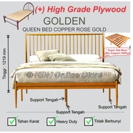 🔥Lompat Pun X Patah🔥Lantai Plywood Heavy Duty🔥 Queen Bed Frame Katil Besi Queen Murah Katil