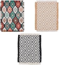 FINGERINSPIRE 3 pcs Miniature Dollhouse Rugs 4.7x6.7Inch Modern Geometric Dollhouse Miniature Rug Re