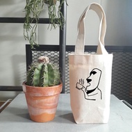 摩艾咖啡 Moai 帆布咖啡隨行杯手機錢包 飲料提袋 文青coffee禮物