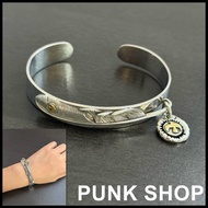 GOROS Bracelet 925 Silver Feather Bracelet Include Small Pendant 0456
