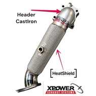 New！！！Honda Civic Fc、Fe 1.5T Xpower Downpipe Cast Iron Metal Heatshield