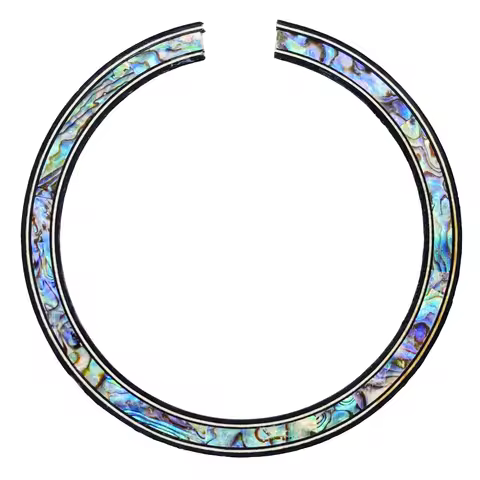 2x Abalone Ukulele Mandolin Rosette Inlay ∅:68mm W:7mm Luthier B152