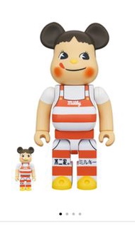 bearbrick 牛奶妹不二家400＋100%