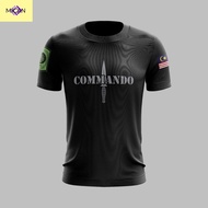 Mican 2025 New Fashion Military Command Ggk Tentera Ggk Series Unisex T -Shirt Male Loose Casual Fun