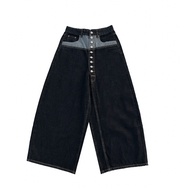 LEELA-BUTTON JEANS Trousers-JEANS With BUTTON Details