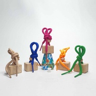 Hanging Perfume Glass Bottle 8 Ml Triangle Print Wooden Lid Box / Glass Bottle / Perfume Glass Bottl