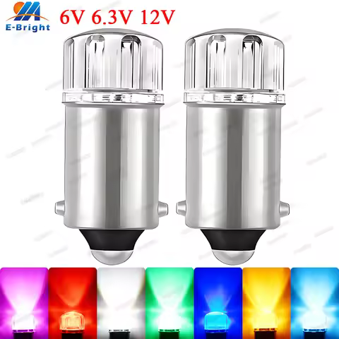 2x BA9S T4W Led Bulb T2W T3W DC 12V 6V 6.3V H5W 12913 12910 12929 LED 2835 SMD Pinball Indicator Car