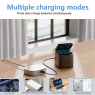 TELESIN Battery Charger 3 Slots for GoPro Hero 5 6 7 8 Original