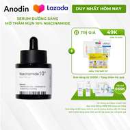 Tinh chất làm trắng và thu nhỏ lỗ chân lông phục hồi và làm mọng làn da ANODIN NIACINAMIDE 10 PLUS 3