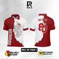 RA Indonesian Independence Day Committee Shirt 80th August 17, 2025 Men's/Wanita Free custom name an