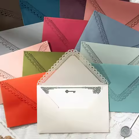 30pcs/lot Hollow Out 17x11.3cm Envelopes for Wedding Invitations Business High-grade 116g Paper Stat