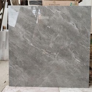 Granit 60X60 Abu Motif Marmer (Super Glossy)/ Granit Lantai Abu Marmer