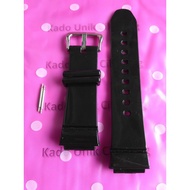 HITAM Grossy/metallic Black Rubber Strap Or Strap For Baby-G Tiedye BGA-130, BGA-131, BGA-160 Roman