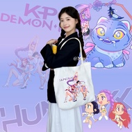 KPop Demon Hunters Huntrix Print  Canvas Tote Bag Canvas Bag Huntrix Mira Rumi Zoey Beg Tote Kanvas 