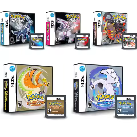 Pokemon NDS Game Card Diamond Pearl Soul Silver Heart Gold Platinum US Edition (R4 Card Edition)