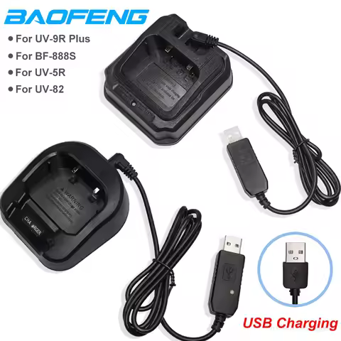 USB Charger Adapter For Walkie Talkie Baofeng UV-5R UV-82 BF-888S UV-9R Plus Portable Two Way Radio 