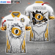 Billiard Ball 9 Yellow Personalized Name, Team Name 3D Shirt
