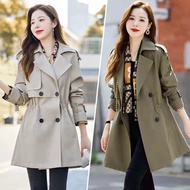 Long windbreaker whom little joker windy spring  British code show thin wais风衣女中长款春英伦风小个子百搭大码显瘦收腰外套 