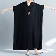 Oladivi L-9XL 8 Colors Women Summer Plus Size Long Dresses Bohemian Oversized Long Tunics 1903 KCJ 6