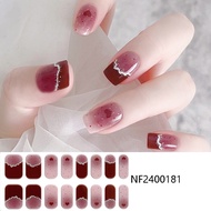 16 Finger gel Manicure Stickers Semi-Curing gel nail Stickers Phototherapy Nails UV Manicure Sticker