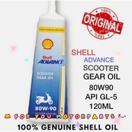 SHELL ADVANCE SCOOTER GEAR OIL 120ML 15W40 (100%ORIGINAL) SHELL GEAR OIL FOR SCOOTER GEAR OIL/SCOOTE
