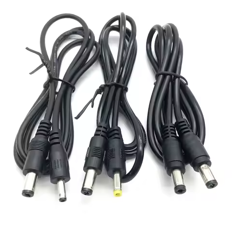 1m Adapter Connector Cable DC Power Plug 5.5 x 2.1mm Male To 5.5*2.1mm 4.0*1.7mm DC3.5*1.35mm Male A
