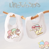 Cute Baby Feeding Bibs Saliva Towel Cotton Bayi Kain Mulut Washable Bandana Little Twin Stars Print Newborn Boys Girls Gift