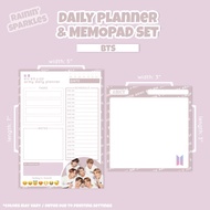 [FREE PHOTOCARD] BTS Handmade Daily Planner &amp; Memopad SET