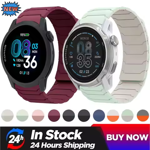 20/22mm Silicone Strap For Suunto Vertical 2/Run/Race 2 CMF Watch 3 Pro Magnetic Band for COROS PACE