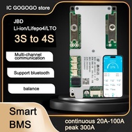 JBD 4S Lifepo4 3S Li-ion Lithium Battery Protection Board 12V 20A 30A 50A 80A 150A Smart Bluetooth B