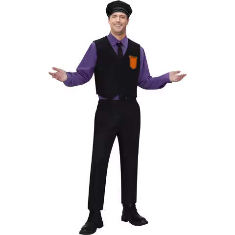 Movie William Afton Costume Purple Guy Suit Cosplay Men's Halloween Outfits Party