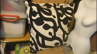 【近全新】IKEA 大抱枕/靠墊 純棉 枕套 可拆式 黑白 正方型 沙發 墊