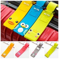 Cartoon Luggage Tag, Travel Accessories Soft Luggage Label Straps, Backpack Accessories Red Color Ca