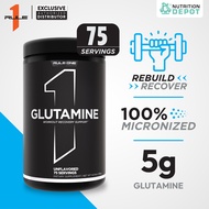 Rule1 Micronized Glutamine - 75/130 Servings - กรดอะมิโนฟื้นฟูกล้ามเนื้อ