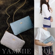 2WAY Usage Plush Velvet Two-Piece Set Japanese Magazine Appendix AHKAH Two-Color Striped Shoulder Ba