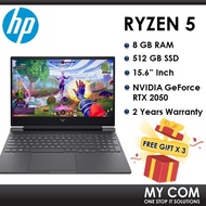 HP Victus 15-fb1013AX 15.6" FHD 144 Hz Gaming Laptop (Ryzen 5, 8GB, 512GB SSD, GeForce RTX 2050, W11)