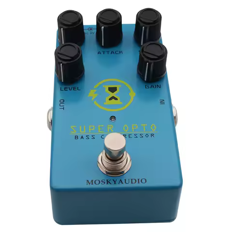 Mosky Super OPTO Optical Compressor for Electric Bass True Bypass,Bass Compressor Pedal