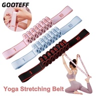 CARAMELOMA Yoga Stretching Belt, Adjustable Elastic Dance Stretch Band, Multi-functional 10/12 Grid 