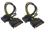 Traovien PCI Express Power Cable,15 Pin SATA Male to 8 Pin (6+2 Pin) PCI Express Female Video Card P