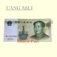 Koleksi Uang 1 YUAN CHINA   ( 1 LEMBAR UANG ASLI )