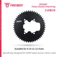 PASS QUEST Shimano R9200P Power Crank Aero Chainring 110BCD 44T-60T Road Bike Single Chainring