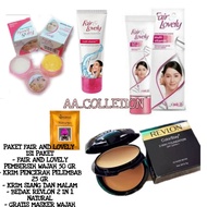 Fair and lovely Package Day and Night Cream/Brightening and Moisturizing Cream/facial foam/ revlon Cooking Cream/Mask